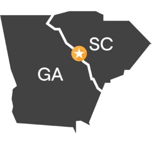 Georgia - South Carolina Map Location